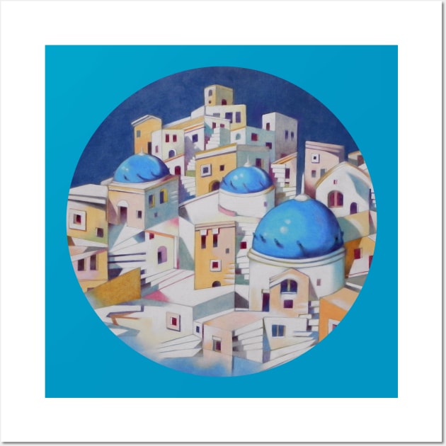 Memory of Santorini Wall Art by federicocortese